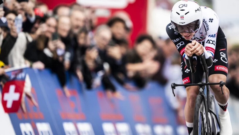 Tadej Pogacar verpasst den Prolog-Sieg bei seinem Debüt an der Tour de Romandie um sieben Sekunden