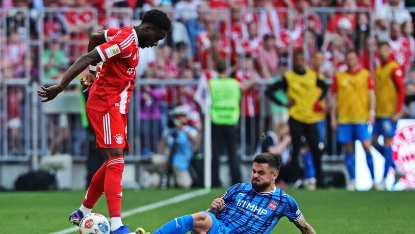 Marnon Busch kämpfte sich mit Heidenheim zu einem Punkt gegen Alphonso Davies' Bayern München