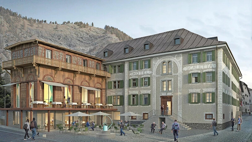 Wieder Leben einkehren: Das Hotel Scaletta soll in Zukunft wieder 38 Zimmer für Gäste sowie ein Restaurant anbieten. 