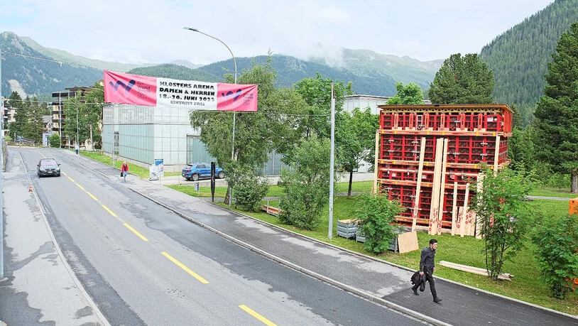 Direkt neben dem Kirchner Museum entsteht derzeit der «Kirchner Kubus» (aufgenommen am 22.6.)