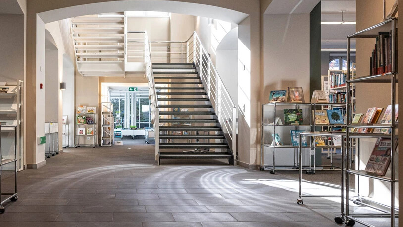 Licht- und Farbenspiel in der Landesbibliothek: Noch bis Ende Jahr erhalten die Räume der Bibliothek neue Farbanstriche …