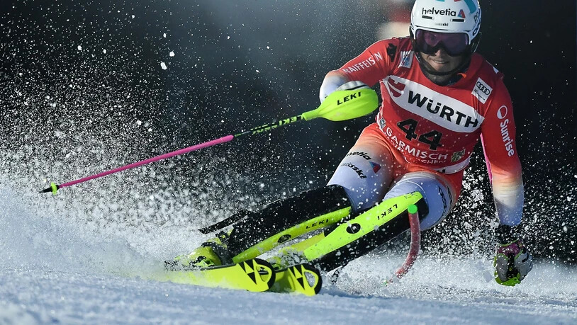 Schwieriger Untergrund: Fadri Janutin verpasst im Slalom in Garmisch die Qualifikation für den zweiten Lauf. Trotzdem ist er mit seiner bisherigen Saison zufrieden.