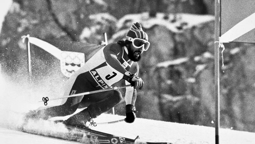Auf Goldkurs: Heini Hemmi ist unterwegs auf seiner Siegesfahrt an den Olympischen Spielen 1976.