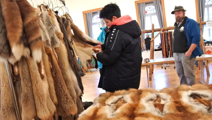 Begehrte Ware: Die Marktbesucher zeigten grosses Interesse für die verschiedenen Arten von Fellen.