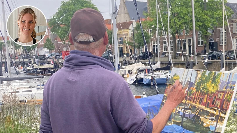 Neue Sprache, neues Land: Ronja Dürst kam mit dem niederländischen Künstler Jon Dumon Tak ins Gespräch. 