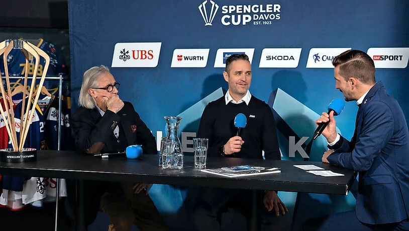 Fredi Pargätzi und Josh Holden (v.l.) mit Moderator Lars Nay.  