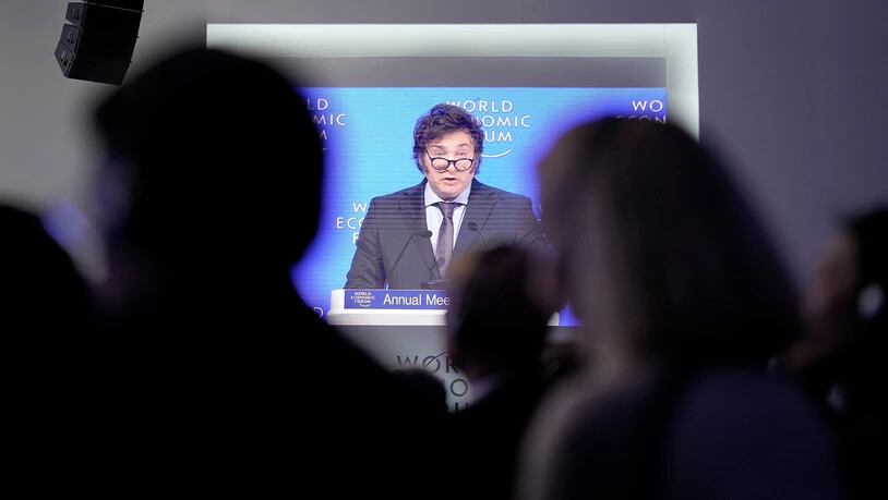 Vergangene Woche in Davos: Argentiniens Präsident Javier Milei verkündet die Glaubenssätze der Libertären.