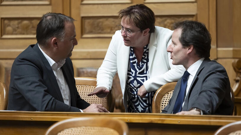 Nationalrätin und Firmenchefin: Magdalena Martullo-Blocher – hier im Gespräch mit Ratskollegen in der letzten Frühlingssession – soll eines der raren Sitzungszimmer im Bundeshaus quasi für sich gepachtet haben.