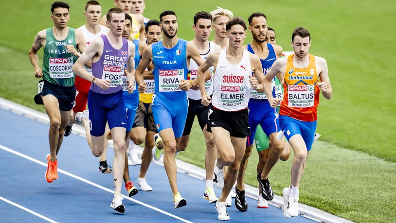 Hier sieht es noch gut aus: Tom Elmer verpasst an den Europameisterschaften in Rom die Qualifikation für den Halbfinal über 1500 Meter klar.