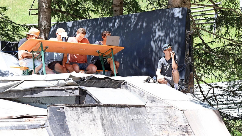 Die Sprünge wurden von einer Jury bewertet.