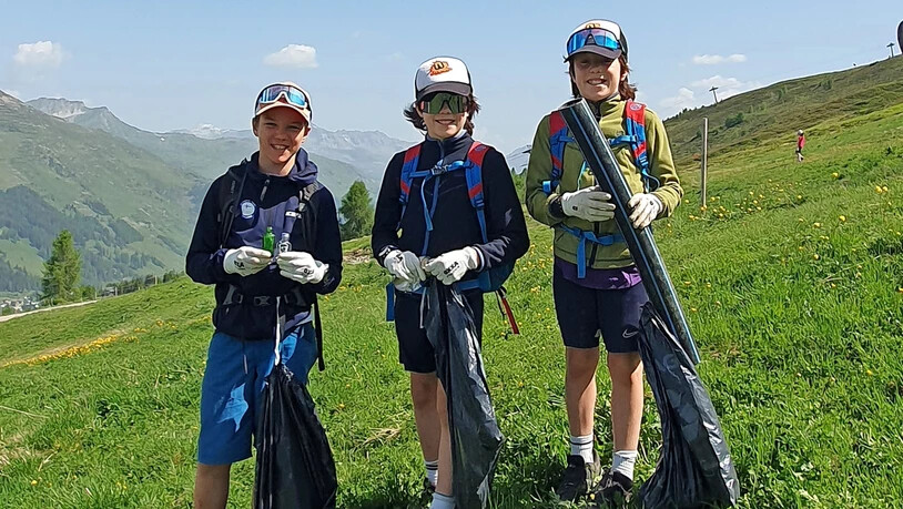 Insgesamt sammelten die Gruppen auf dem Jakobshorn 81 Kilogramm Abfall.
