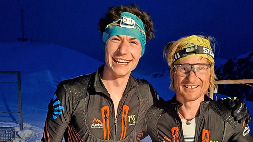 Mit Abstand die Schnellsten: Philipp Friess (l.) und Marco Wildhaber, Team Aebli Skitouring.