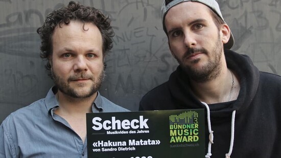 Sandro Dietrich und Julian M. Grünthal spenden das Preisgeld des Bündner Music Award.