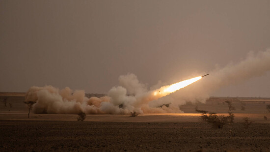 Himars-Mehrfachraketenwerfer im Einsatz: Den Amerikanern droht bald die Munition für dieses in der UkraineWaffensystem auszugehen.