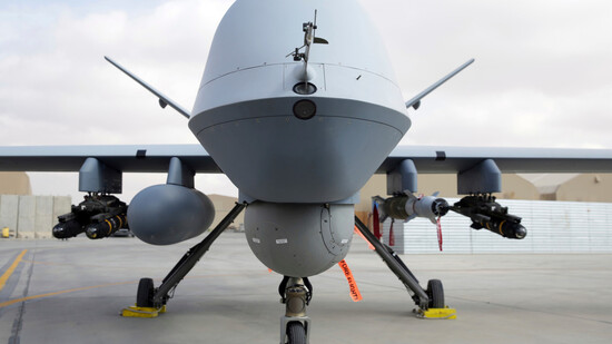 Heiles Exemplar: Eine amerikanische MQ-9-«Reaper»-Drohne während einer Flugschau.