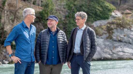Das Kernteam: Ernst Bromeis, Stefan Forster und Thomas Streiff (von links) gehören dem Vorstand des neuen Vereins Graubünden Wasser an.