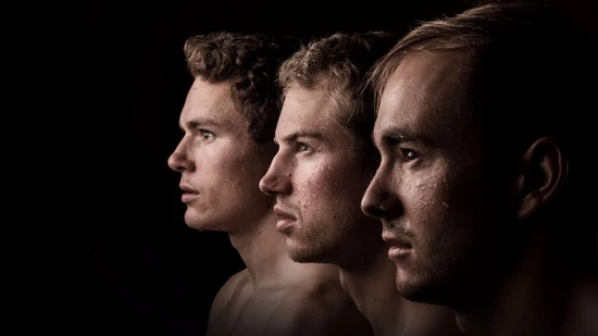 Linard Kindschi, Fabio Lechner und Jason Rüesch schrecken nicht vor gewagten Aufnahmen zurück.