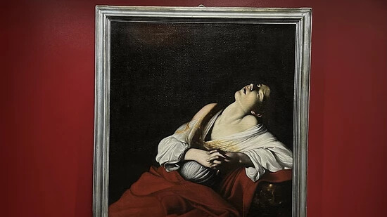 "Magdalena in Ekstase", Caravaggio zugeschrieben, in der Ausstellung "Caravaggio und seine Zeit" im Messezentrum Basel.