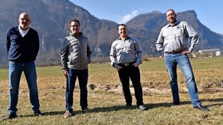  Kurt Schneiter, Ivo Reichenbach, Adrian Oertig und Jean-Claude Leuba (v. l.) freuen sich über den Zuschlag fürs Esaf 2025.