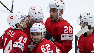 Die Schweizer jubeln auch nach dem siebenten Spiel in Helsinki wieder