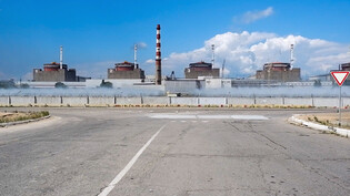 HANDOUT - Dieses vom Pressedienst des russischen Verteidigungsministeriums am 07.08.2022 veröffentlichte Foto zeigt eine Gesamtansicht des Kernkraftwerks Saporischschja in einem Gebiet unter russischer Militärkontrolle im Südosten der Ukraine. Das von…