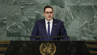 ARCHIV - Jan Lipavsky, Außenminister der Tschechischen Republik, spricht auf der 77. Sitzung der Generalversammlung der Vereinten Nationen im UN-Hauptquartier. Foto: Jason Decrow/FR103966 AP/dpa