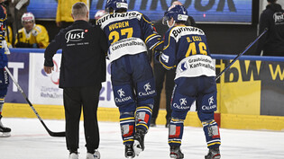 Bitterer Abgang: Magnus Nygren wird nach seinem Unfall vom Eis getragen. 