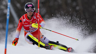 Erlebt eine Enttäuschung: Sandro Simonet unterwegs im Slalom von Chamonix.