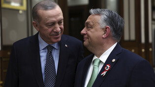 HANDOUT - Ungarn ist außer der Türkei das letzte Nato-Land, das die Beitritte der beiden nordischen Länder noch nicht ratifiziert hat. Foto: Uncredited/Turkish Presidency/AP/dpa