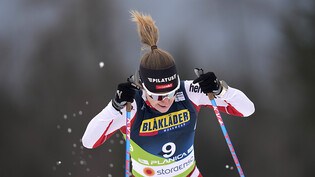 Trotz vollem Einsatz hat es nicht ganz gereicht: Nadine Fähndrich kann in Lahti die Führung in der Sprint-Wertung nicht halten. (Archivaufnahme)