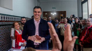 dpatopbilder - Spaniens Ministerpräsident Pedro Sanchez hat die Parlamentswahl vorgezogen. Foto: Ricardo Rubio/EUROPA PRESS/dpa