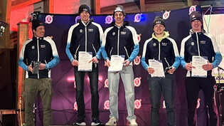 Diplomwürdige Leistungen: Severin Bässler, Mario Bässler, Silvan Durrer, Daniel Grätzer und Yanick Bässler (von links) laufen an den bayerischen Meisterschaften stark