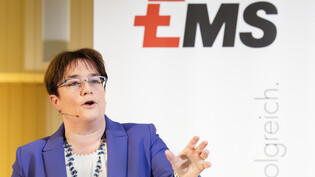 Zufriedene Ems-Konzernchefin: Magdalena Martullo blickt an der Bilanzmedienkonferenz in Zürich auf das vergangene Geschäftsjahr zurück.