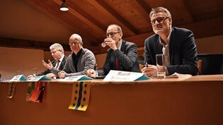 Einer wird der Neue sein: Bruno Gallati (v. l.), Thomas Kistler, Kaspar Krieg und Ruedi Schwitter wollen Gemeindepräsident in Glarus Nord werden.