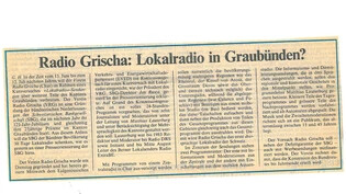 Dieser Artikel ist am 25. September 1986 in der «Bündner Zeitung» erschienen.