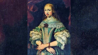 Dieses Porträt zeigt Hortensia von Salis, verwittwete Gugelberg von Moos, in ihren Jugendjahren um 1680.