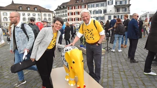 Elefant "Nimil": Diese Elefantenskulptur haben Emil Steinberger und seine Frau Niccel gestaltet.