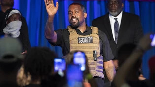 Erster Auftritt im Rennen um die US-Präsidentschaft: Rapper Kanye West in North Charleston