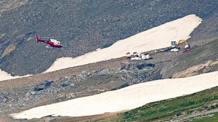 Im Gebirge risikoreich geflogen: Ein Blick auf die Absturzstelle der Ju-52 im Flimser Segnesgebiet. Bild Keystone