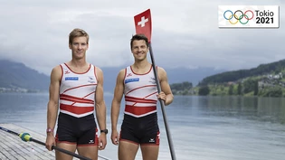 Barnabe Delarze (links) und Roman Röösli Ende Juni am Sarnersee.