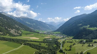 Noch ohne Bahnnetz: Hier entlang soll die Bahnverbindung von der Schweiz in Richtung Südtirol und Lombardei führen.