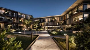 In Stabio TI will eine arabische Immobilienfirma für 185 Millionen Franken eine Luxus-Wohnanlage mit 180 Wohnungen und 14 Gebäuden realisieren. (Computerbild)