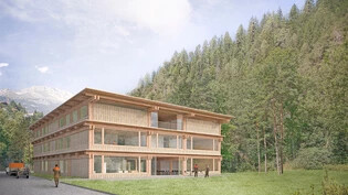 Zukunftsmusik: So soll das neue Ausbildungszentrum des Zivilschutzes auf dem Meiersboden in Churwalden dereinst aussehen. Geplant ist ein Holzbau.