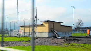 Neu erbautes Provisorium: Im Joner Grünfeld schwelt seit über drei Jahren ein rechtlicher Konflikt wegen der Sanierung des wichtigsten Pumpwerks in der Stadt.