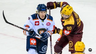 Der schwedische Angreifer Marcus Sylvegard (links) spielt ab kommender Saison für den EHC Biel