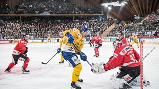 Viel Druck: Davos bedrängt das kanadische Tor, gewinnt - und muss trotzdem den Umweg über die Viertelfinals nehmen