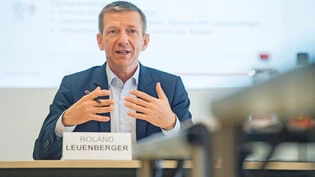 Repower-CEO orientiert an der Bilanzmedienkonferenz in Landquart über den Geschäftsabschluss 2022.
