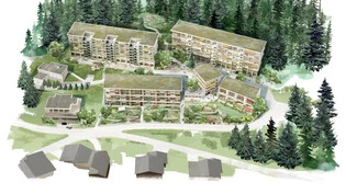 Geplante Grossüberbauung: Auf dem Areal der ehemaligen Davoser «Valbella»-Klinik sollen bis zu 150 Erstwohnungen entstehen.