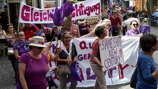 Erster Frauenstreik seit 1991: Über 1000 Frauen demonstrierten am 14. Juni 2019 in Graubünden für mehr Zeit, Lohn und Respekt.