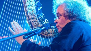 Swiss musician Andreas Vollenweider performs on the Miles Davis Hall stage during the 45th Montreux Jazz Festival, in Montreux, Switzerland, Thursday, July 7, 2011. (KEYSTONE/Laurent Gillieron)